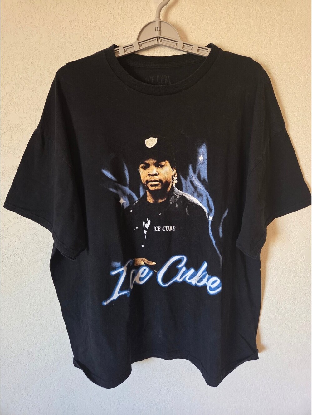 Vintage Ice Cube Black Graphic T-Shirt Large Cotton Hip Hop Rap Tee